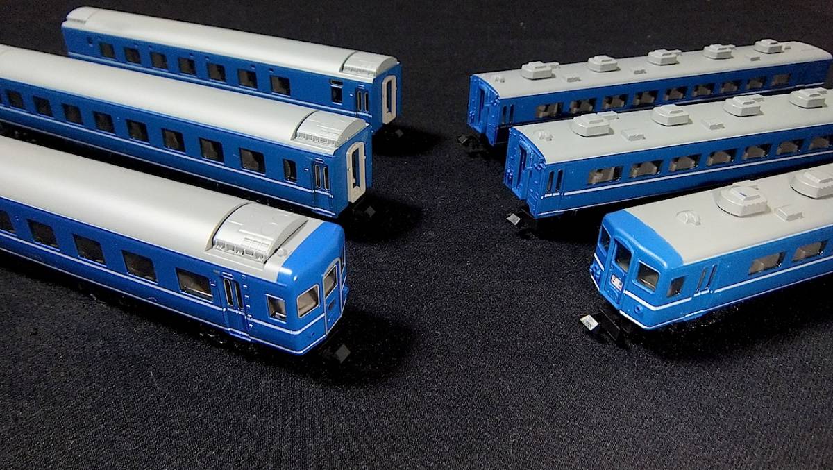 TOMIX 14系寝台車 白帯 6両セット TOMIX製14系寝台、座席車バラ6両 TOMIX 14系寝台車 白
