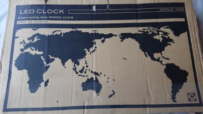 LED clock 世界時計 LEDデジタル式世界時計 ワールドクロック 壁掛け