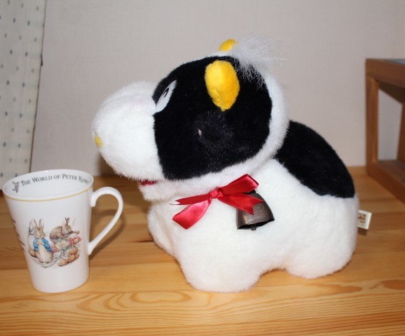 ナカジマ 牛のぬいぐるみ レトロ 鳴く ジャンク nakajima ファンシー