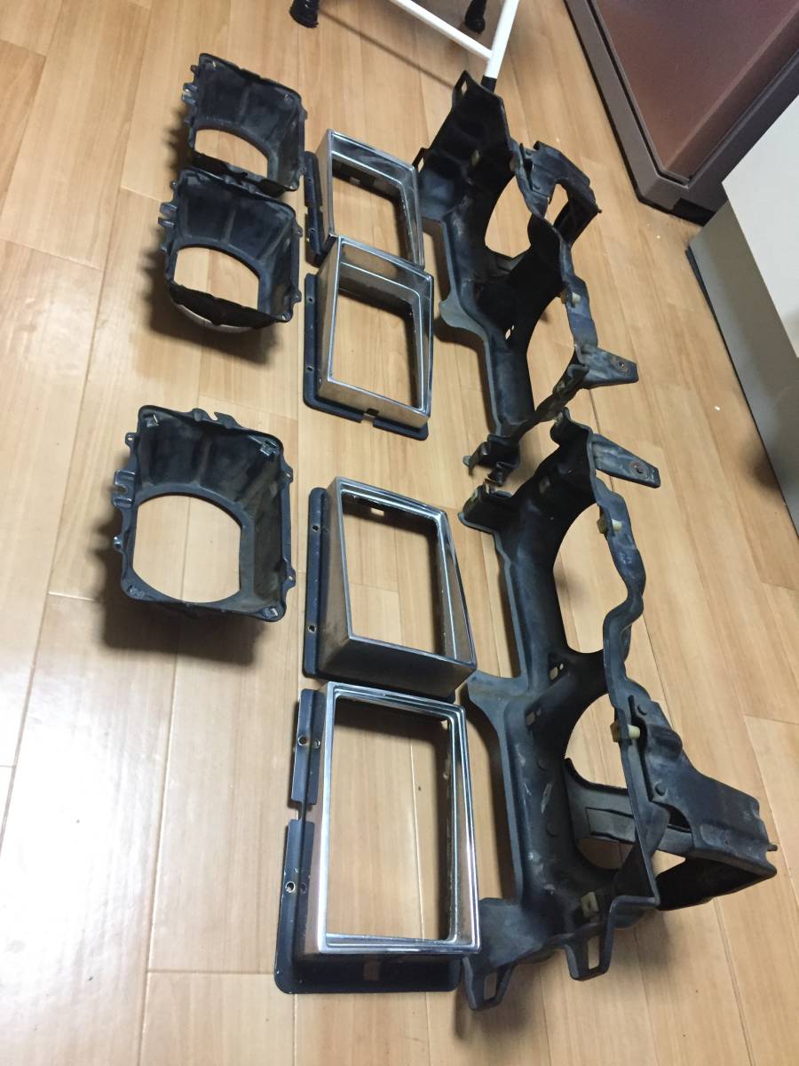 ☆GX71 クレスタ 前期 純正 ヘッドライト 角4枠 ブラケット セット 旧
