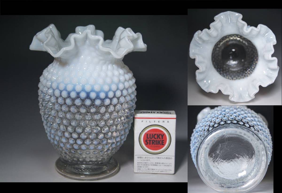 爆買い，お買い得 七竜堂 ガラス工芸 花瓶 花器 花生 乳白色 ボブネイル インテリア アンティーク アメリカ フラワーベース 検：フェントン(工芸ガラス)｜売買されたオークション情報、yahooの商品情報をアー 工芸ガラス