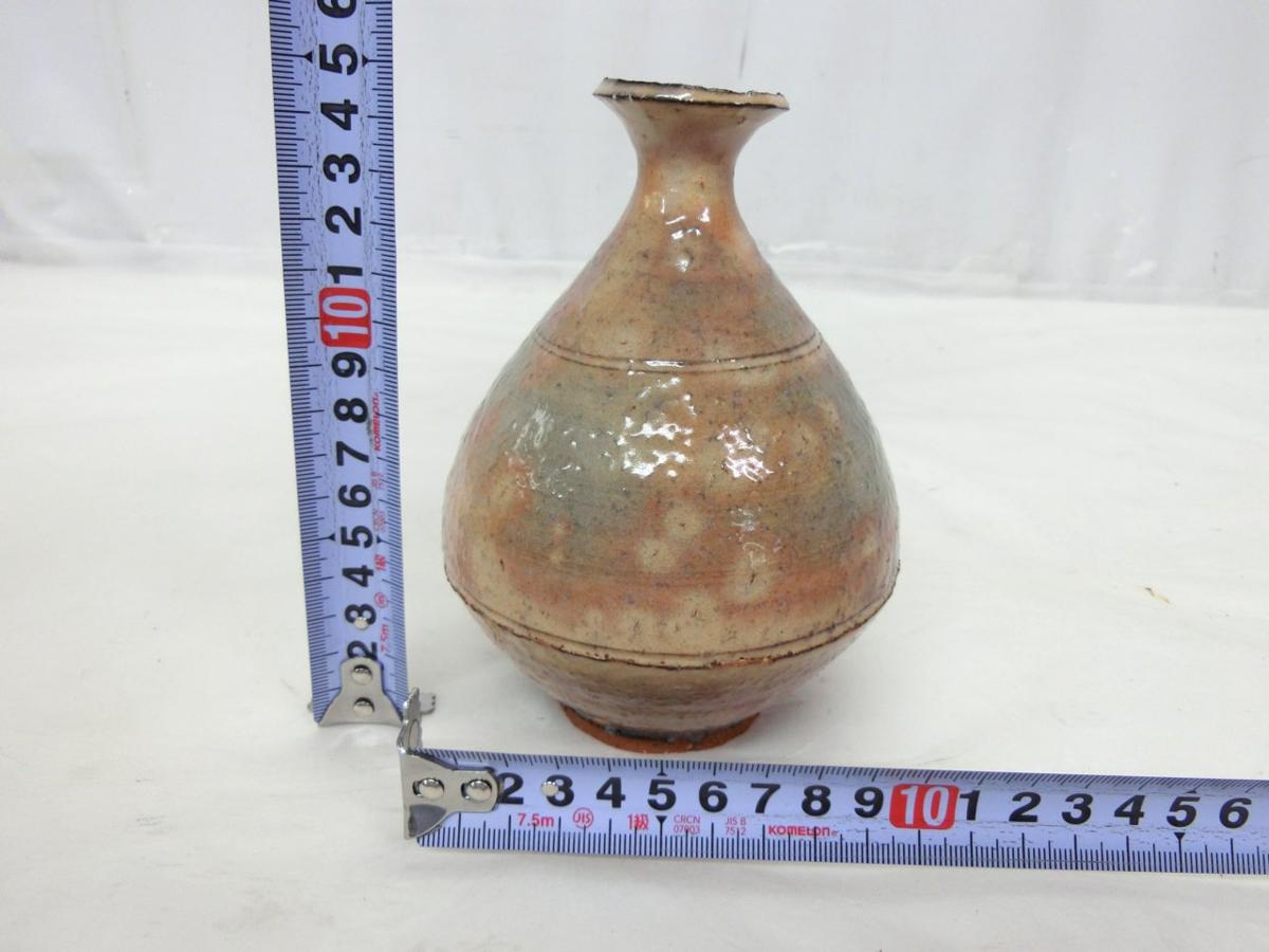 道具 【B-3301】未使用 十三代 坂田泥華 天耳庵 萩扁壷