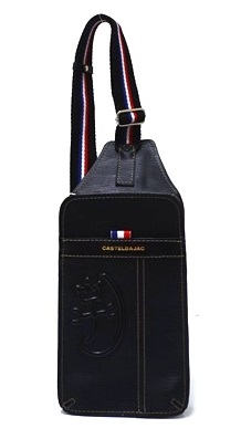 1円～美品☆CASTELBAJAC カステルバジャック レザー ショルダーバッグ ボディバッグ 黒 ブラック 104404