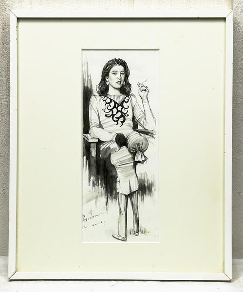 WISH】○西村春海 元日本出版美術家連盟理事長 水彩「笹沢佐保 小説