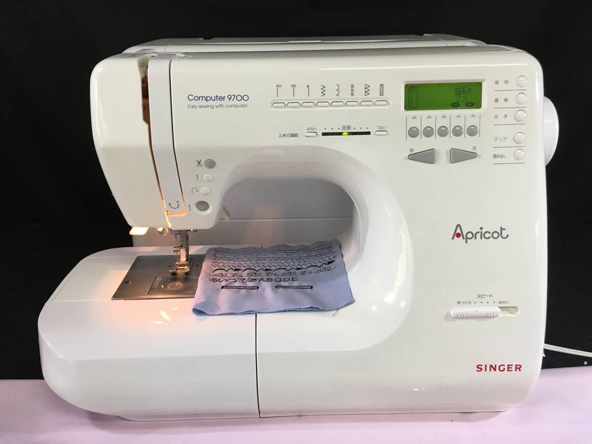 文字縫い 文字 美品 模様 SINGER CPミシン 自動糸切、 自動糸切り 