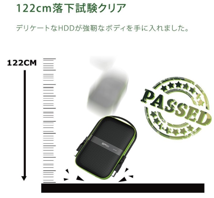 シリコンパワー 2TB 2.5インチ ポータブルHDD | Type-Cケーブル 3.1