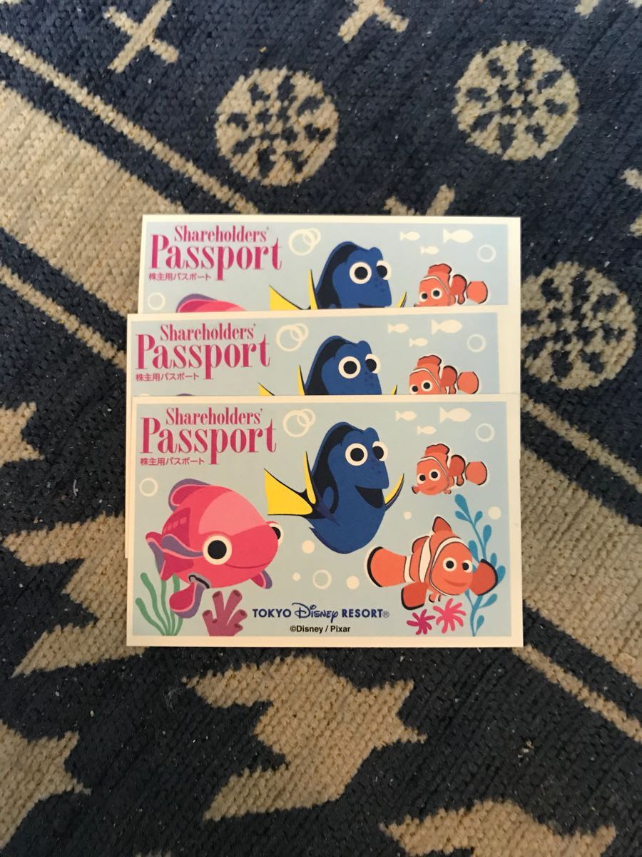 株主優待 2018年6末まで ディズニーリゾート共通 3枚 送料無料_1