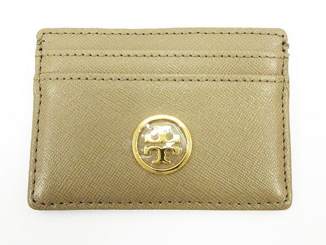 トリーバーチ トリーバーチ TORY BURCH カードケース - レザー グレーベージュ 財布 TORY BURCH カードケース L字 Tory Burch ベージュ カードケース