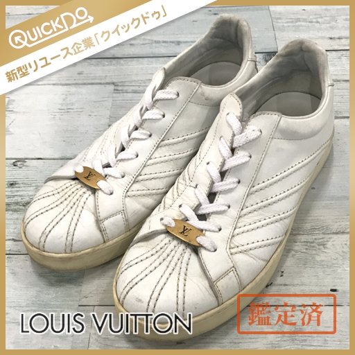 VUITTON LOUIS レザー スニーカー ルイヴィトン ルイ・ヴィトン - 1円 