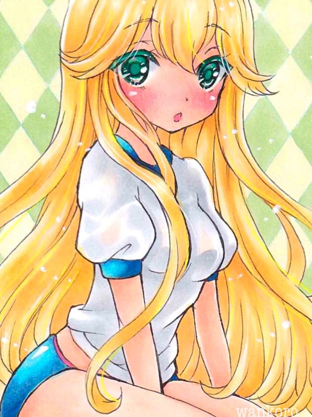 ガールフレンド（仮）夢前春瑚/同人手描きイラスト/体操着ブルマ