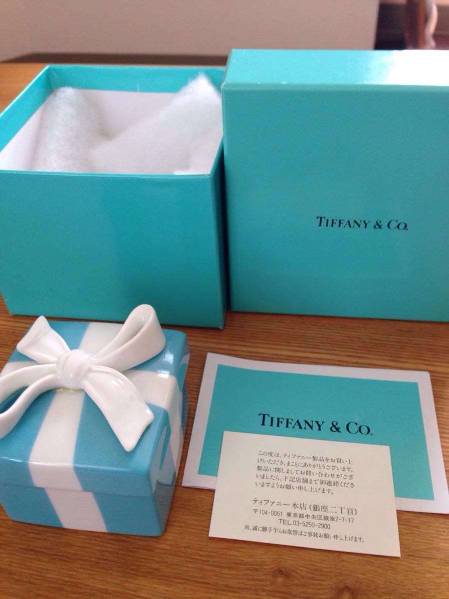 銀座本店 ティファニー TIFFANY&Co. ミニブルーボウボックス 日本製