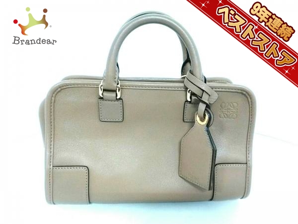 人気，低価 ロエベ LOEWE バッグ ハンドバッグ レザー ベージュ ミニサイズ アマソナ(ハンドバッグ)｜売買されたオークション情報、yahooの商品情報をアーカイブ公開 - オークファン 女性用