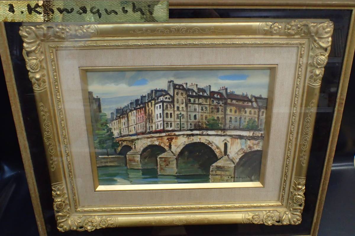 小川久雄 油絵 M4号 鳥海山 風景画 油彩画 F6号 小川