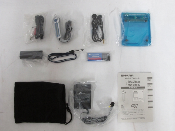 美品 SHARP MD-J MD ポータブルレコーダー MD-MT831 中古 T3162305