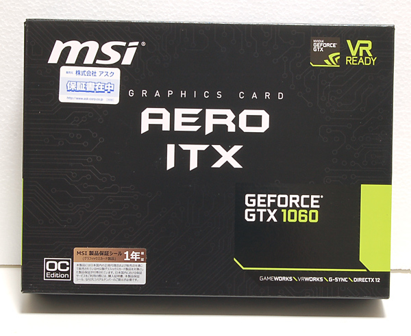 中古・完動品】 MSI Geforce GTX 1060 AERO ITX 6G OC 【公式通販】