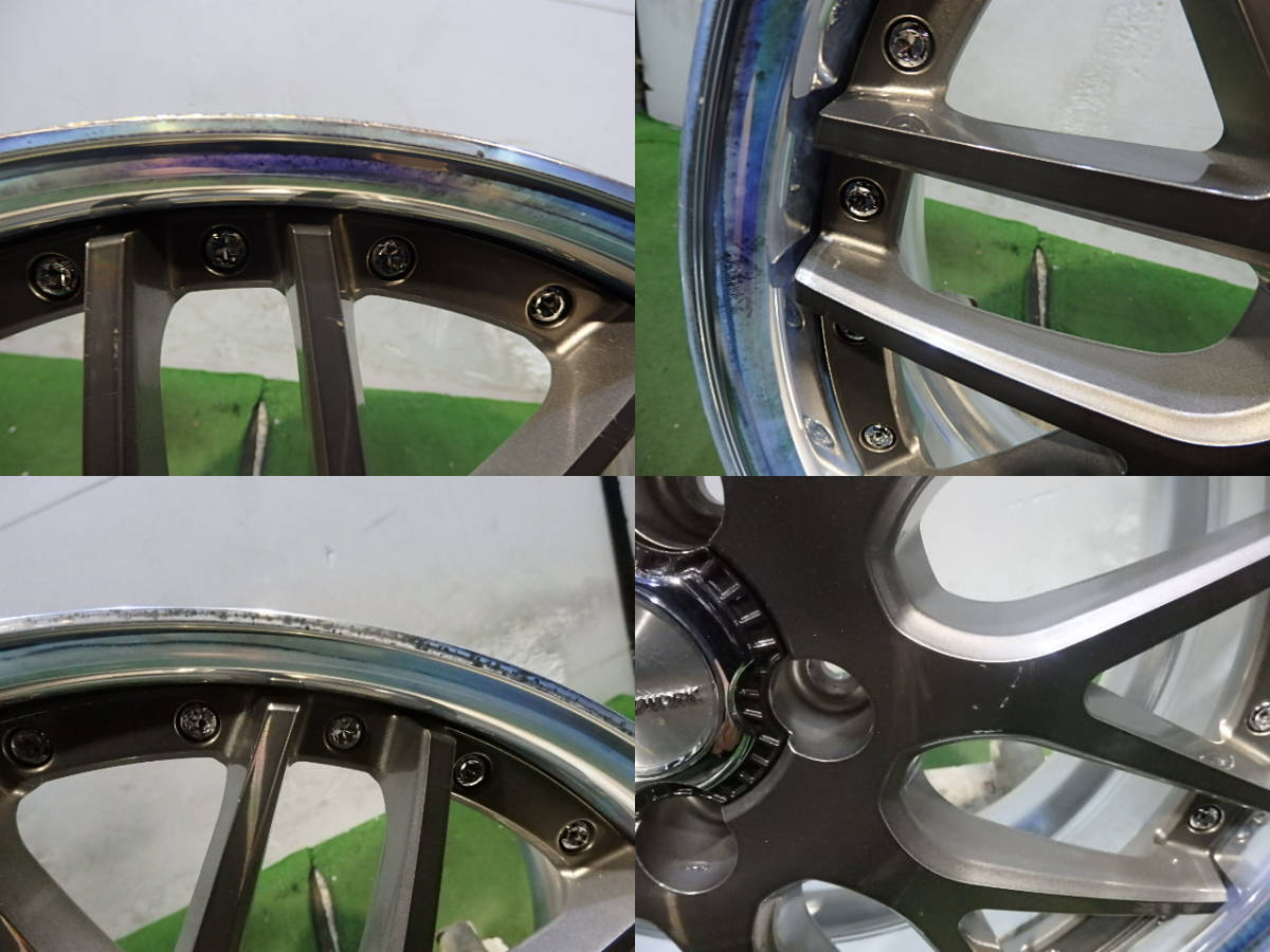 a3144☆WORK Lanvec LM1☆19×7.5J +50 5H PCD114.3☆中古4本 【公式通販】