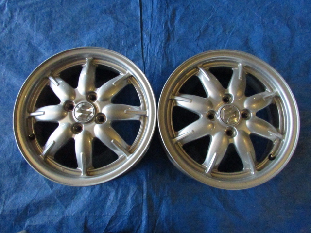 スズキ アルト 純正アルミホイール 15x4.5J 45 2本のみ [T-464]