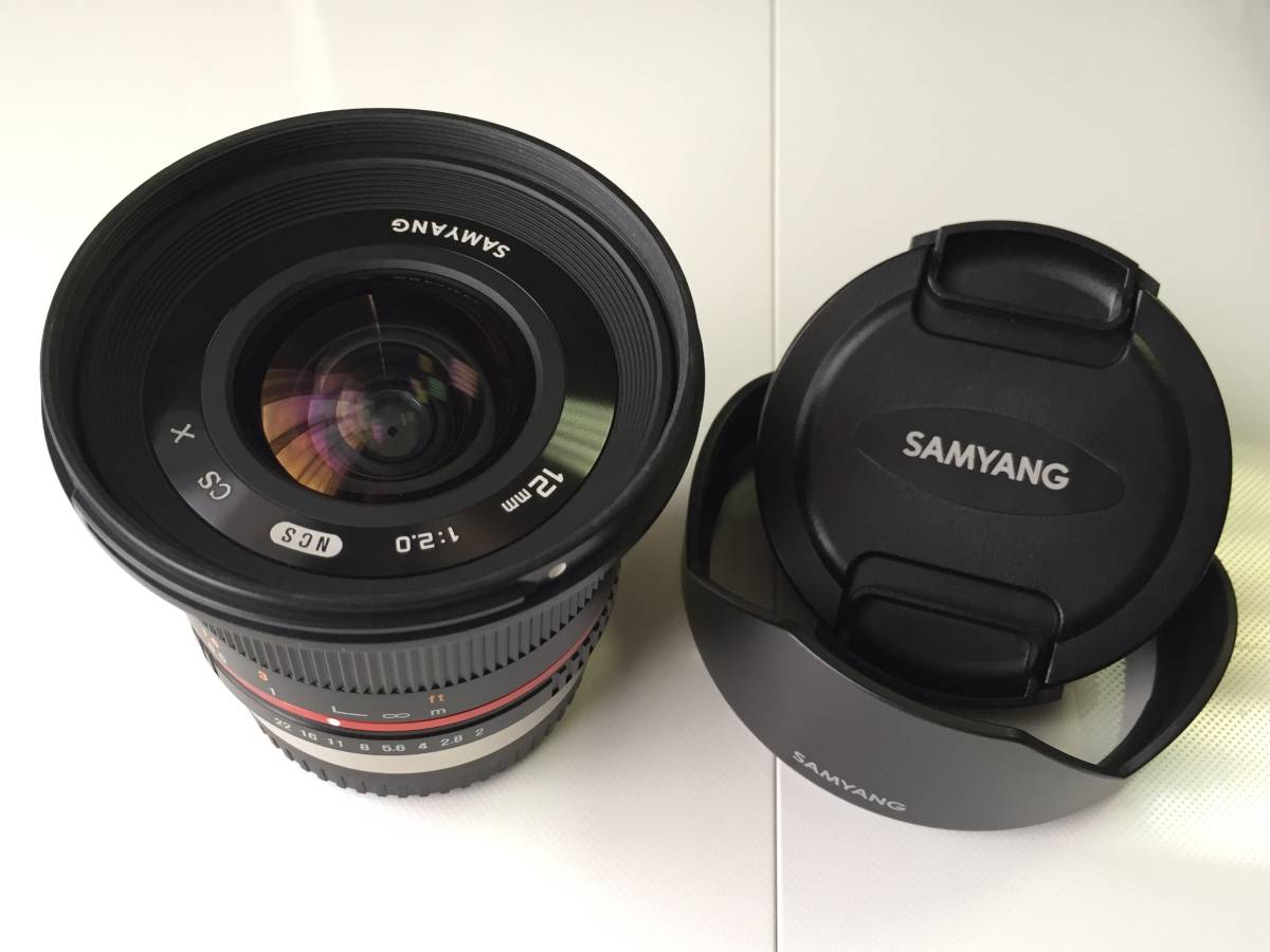中古・美品】SAMYANG 12mm F2.0 NCS CS フジフィルム Xマウント用