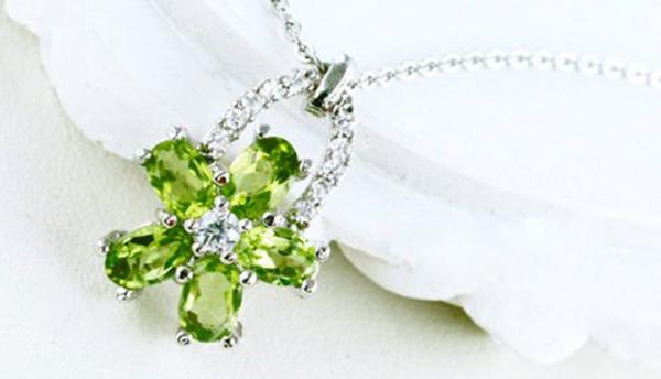 《1円》3ctペリドット K18GP フラワーペンダント【鑑別書付】_2