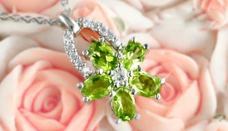 《1円》3ctペリドット K18GP フラワーペンダント【鑑別書付】_3