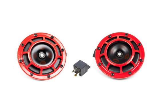 Hella スーパートーン ホーン キット 左右2個セット リレー付属 スバル インプレッサ WRX STI GD/GG系 等にベストマッチ