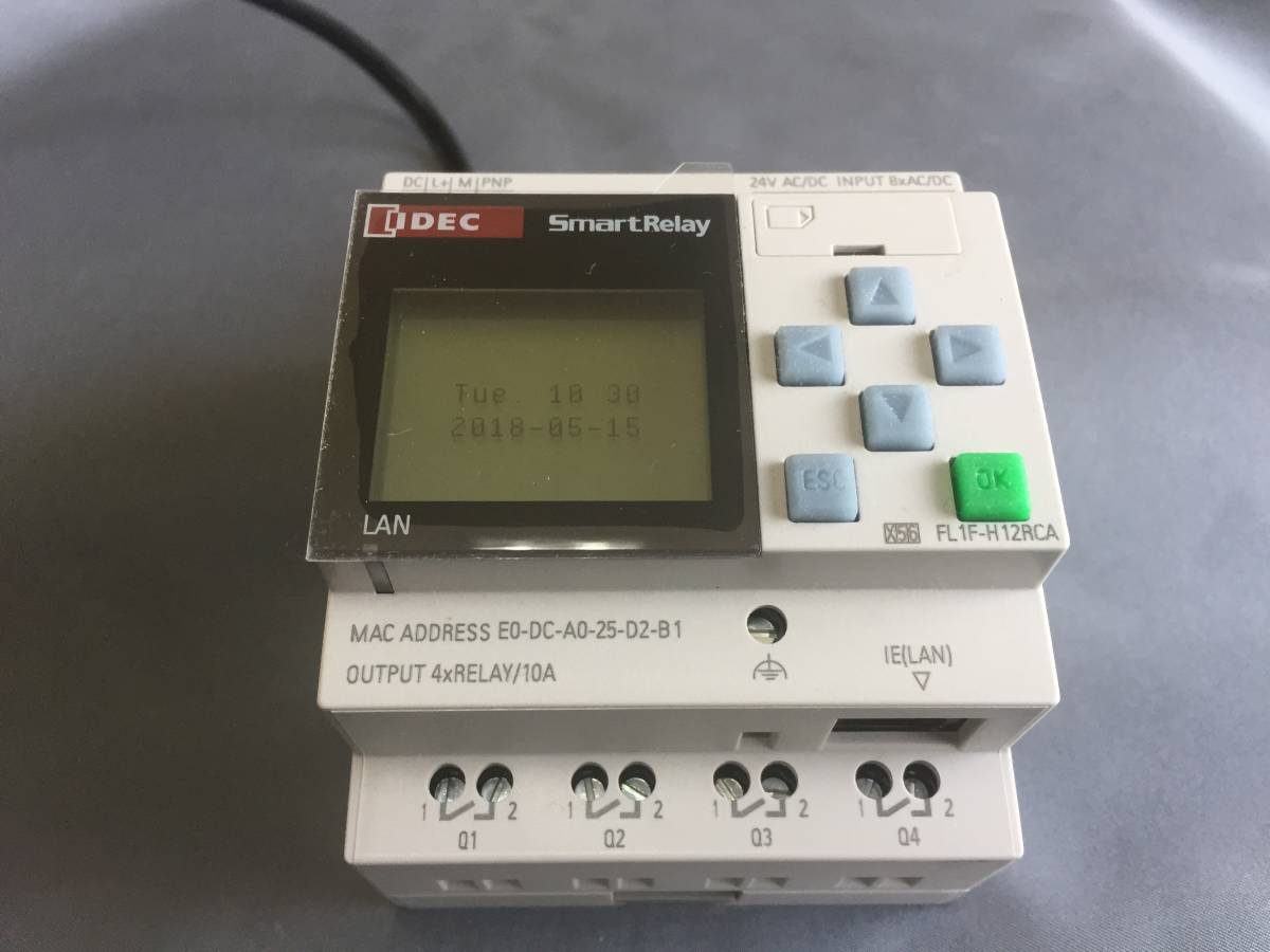 IDEC FL1F形スマートリレー リレー出力 FL1F-H12RCA AC⁄DC24V LCD有り