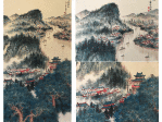  11 中国近代山水画家 銭松嵒-石城春色図 1973年作 掛け軸精品 肉筆保証 中国美術 中国画(掛軸)｜売買されたオークション情報、yahooの商品情報をアーカイブ公開 - オークファン 掛軸