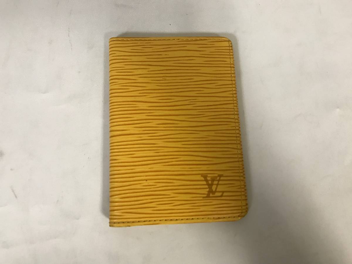 高品質，豊富な 極 本物ルイヴィトンLVエピ名刺入れカードケースパスメンズイエロー黄色レディース本革レザービジネススーツ仕事オーガナイザー(その他)｜売買されたオークション情報、yahooの商品情報を 服飾小物