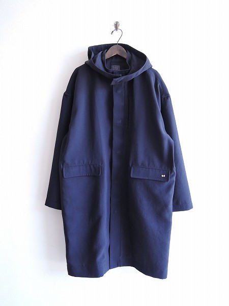 □ミナペルホネン mina perhonen *rain friends コート*36ネイビー紺