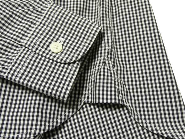 ★良品!!フレッドペリー★長袖ボタンダウンギンガムチェックシャツXS/黒白FRED PERRYホワイトブラックメンズモッズMODS