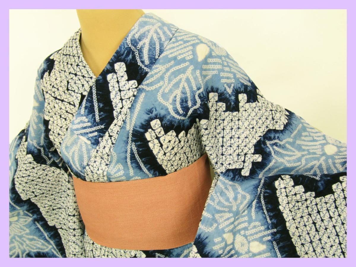 大人気，得価 衣紋屋 3877 有松鳴海絞り 浴衣 鉄線文様 勿忘草色 涼しげな色合い(その他)｜売買されたオークション情報、yahooの商品情報をアーカイブ公開 - オークファン その他