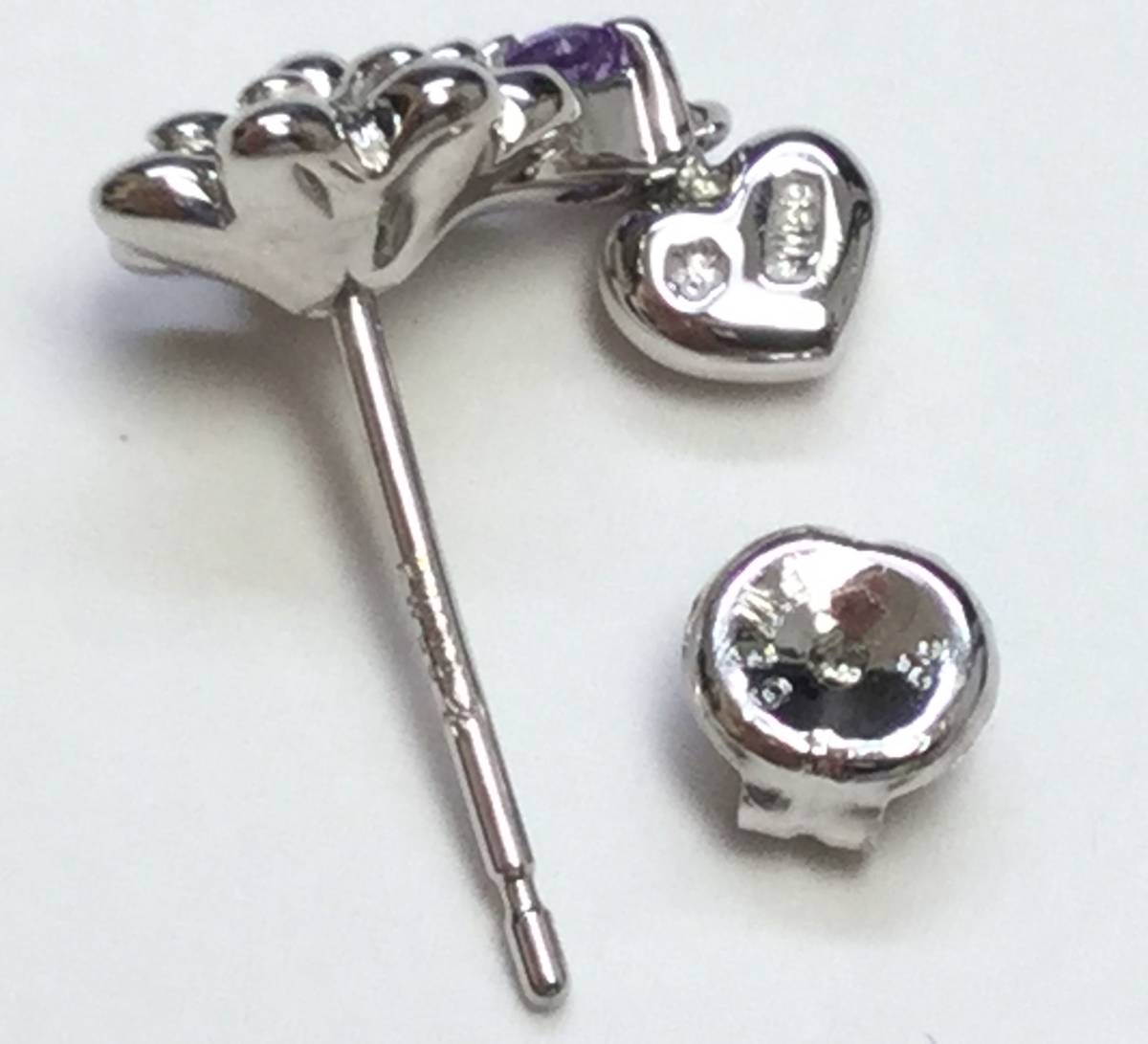 8451□新品 未使用 アメジスト ピアス PWG9 ジュエリーマキ 限定品 