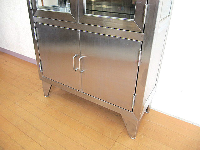 【売約済み】値下げ！！インダストリアル ステンレス ドクターキャビネット/ 医療棚/飾り棚/店舗什器/ショーケース インダストリアル ステンレスドクターキャビネット/ケビント 医療棚