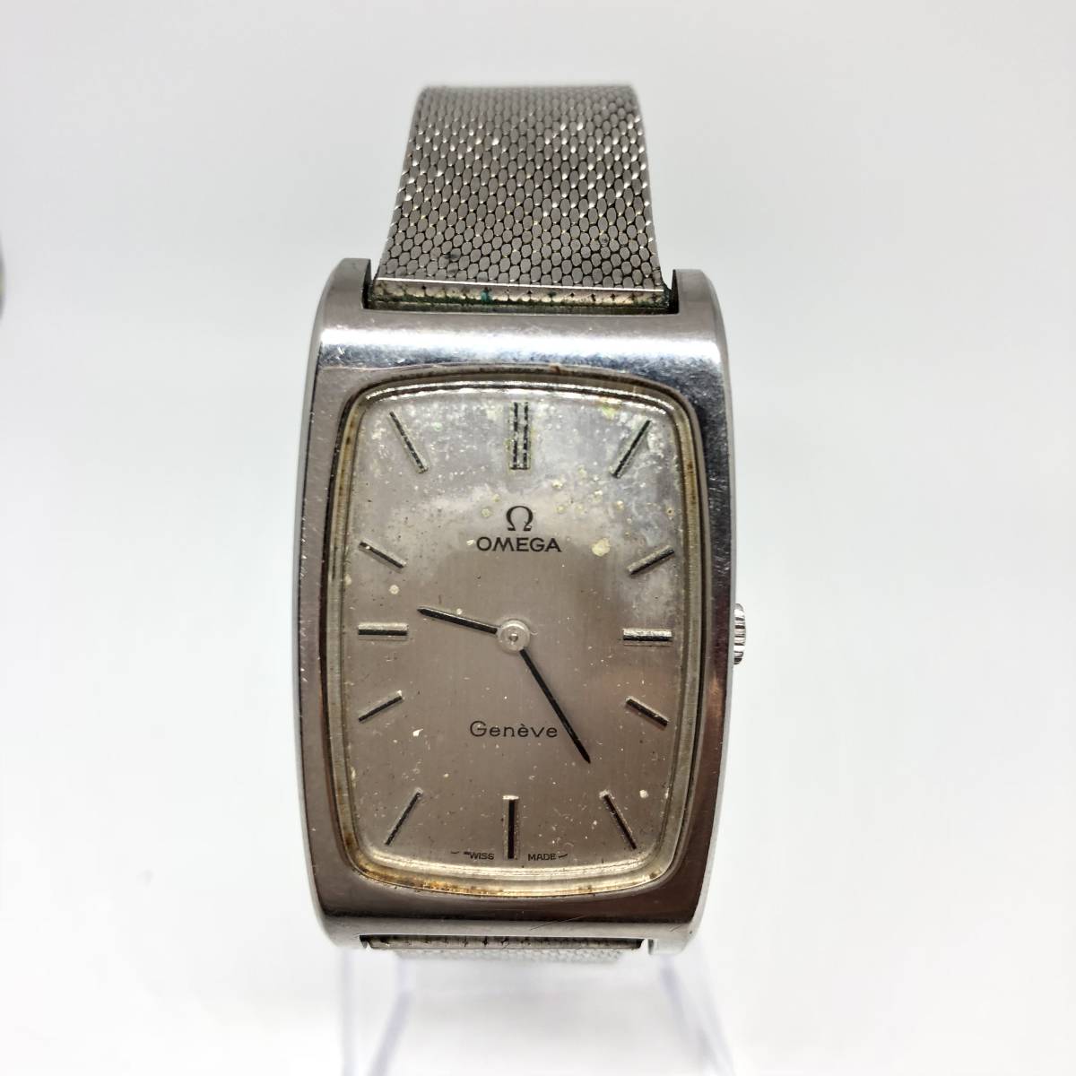 1円 希少 稼働品 OMEGA オメガ Geneve ジュネーブ 手巻き メンズ 