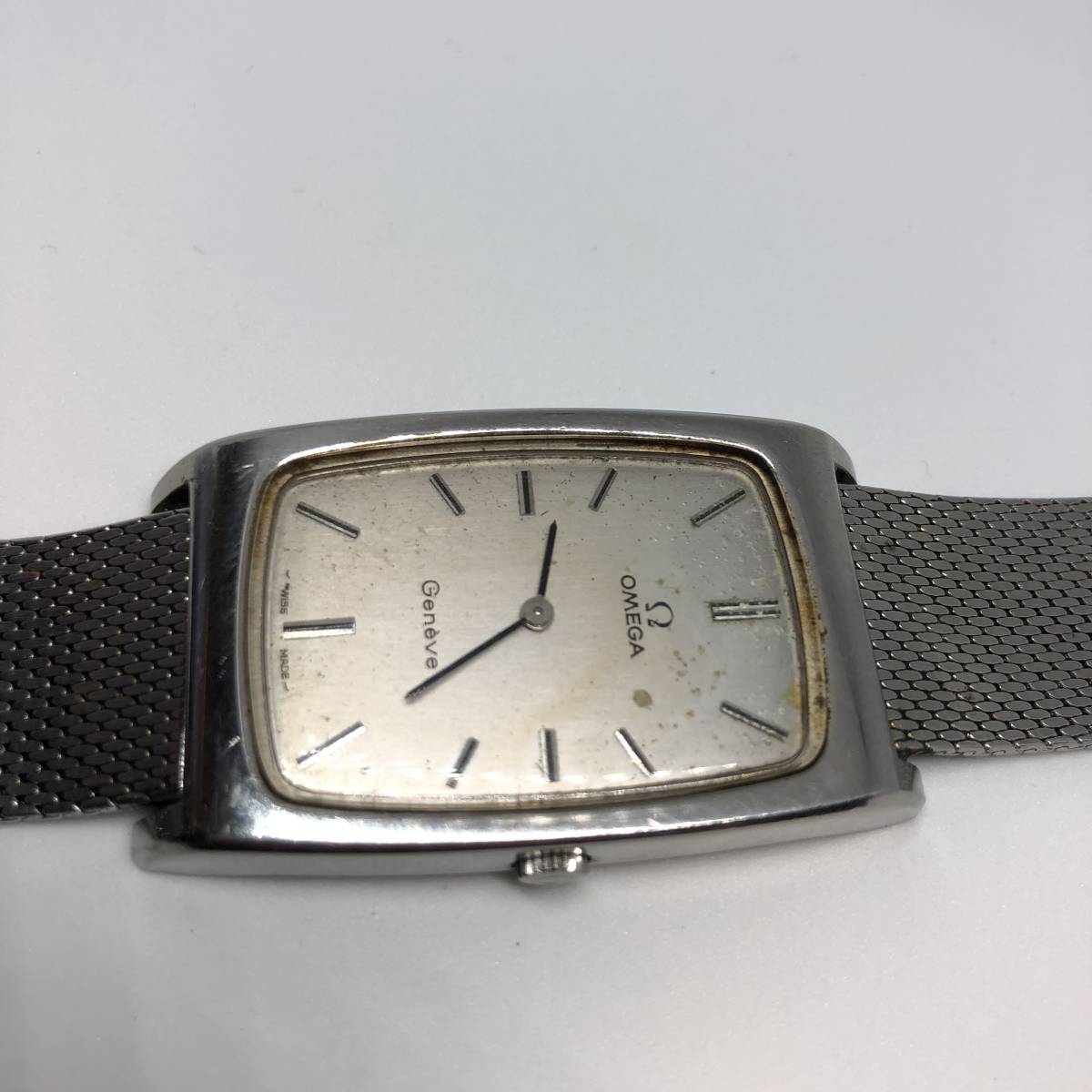 1円 希少 稼働品 OMEGA オメガ Geneve ジュネーブ 手巻き メンズ 