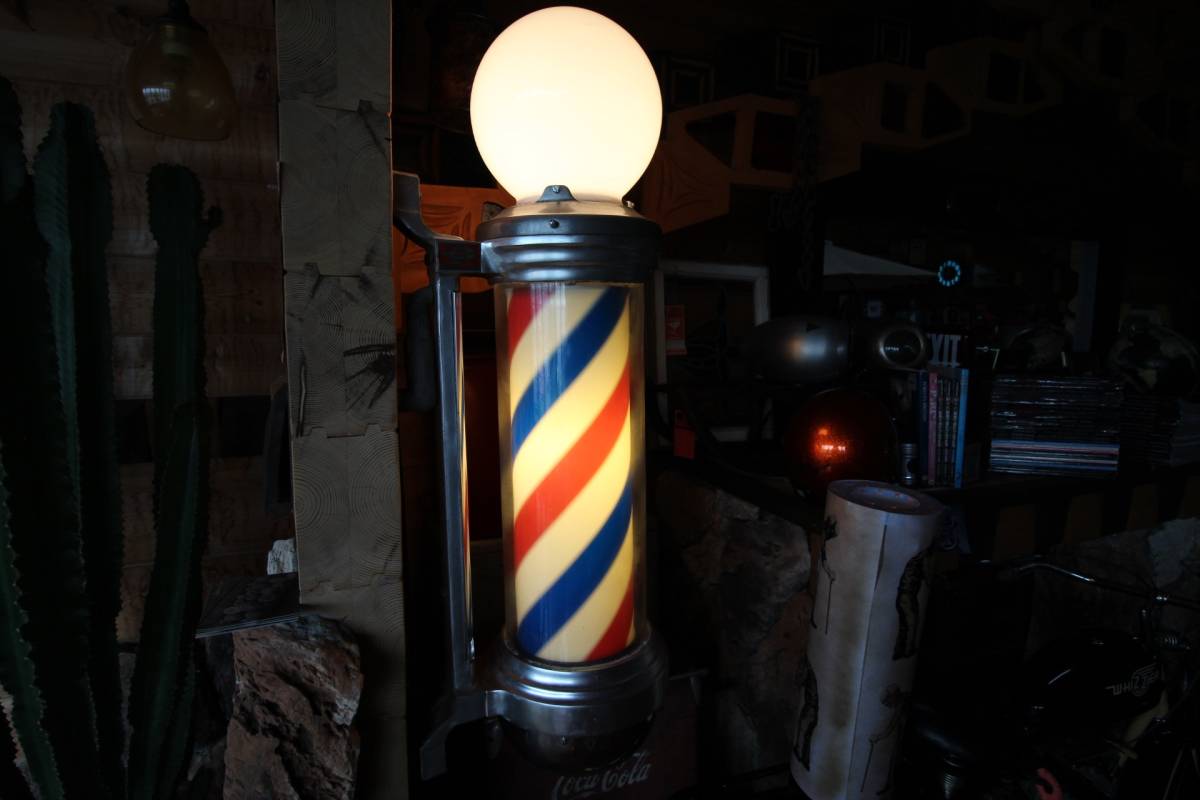 床屋さんのサイン。BARBER SHOPの看板。’50sスタイル！本物のアメリカアンティークです！！!_2