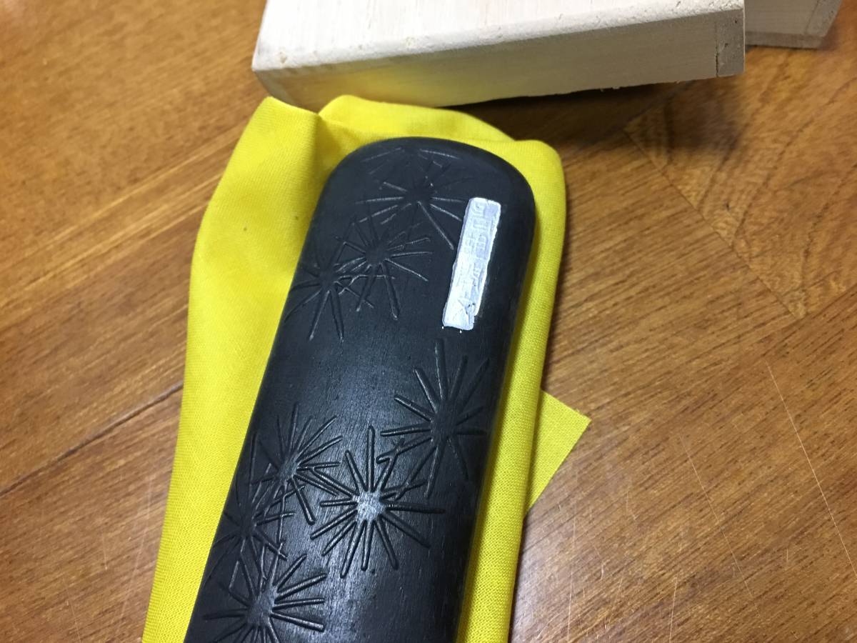 39)墨 松魂墨(徽歙老胡開文/純松煙)3点・未使用/桐箱 1本約13.6×4×1.6
