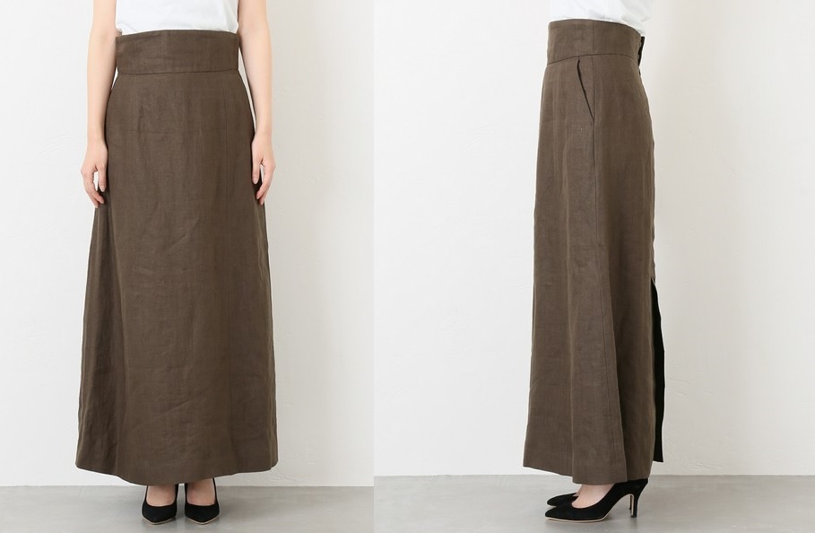 ☆SLOBE IENA スローブイエナ 今季 リネンハイウエストタイトスカート  