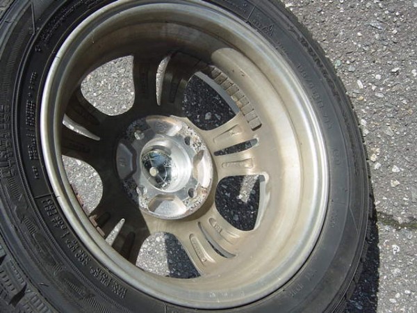◎H085 155/65R13 アルミホイール 中古スタッドレスタイヤ 4本 2011年 ダンロップ DSX 軽自動車 ワゴンRタントムーヴ 100 4穴 43★富山市◎