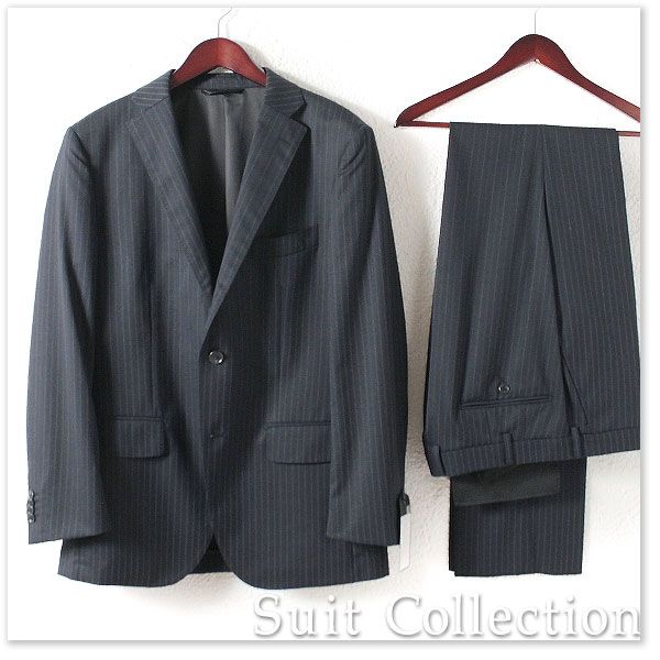 極美品 超希少サイズXLティノラス スリーピーススーツ 黒 ハンガー