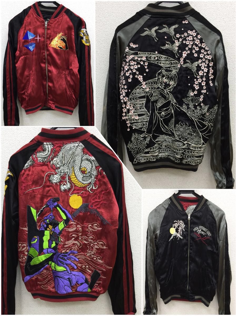 完売☆錦×エヴァンゲリオン 初号機VS飛龍&綾波レイ×桜 刺繍
