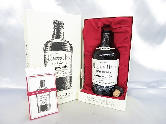 ま***【未開栓】マッカラン 1841 レプリカ　B出297② 未開栓】MACALLAN マッカラン 1841 レプリカ ウイスキー 750ml 41.7