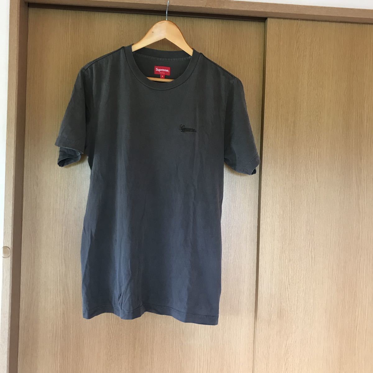 国内正規品★Supreme SS Over Dyed Tee Black sオーバーダイ ティー Tシャツ ブラック グレー 黒 Script Logo スクリプト