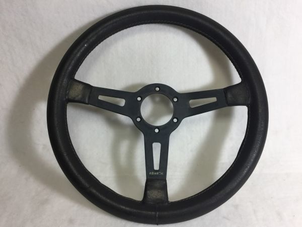 ABARTH アバルト ステアリング 希少 当時物 Yahoo!オークション レザー 