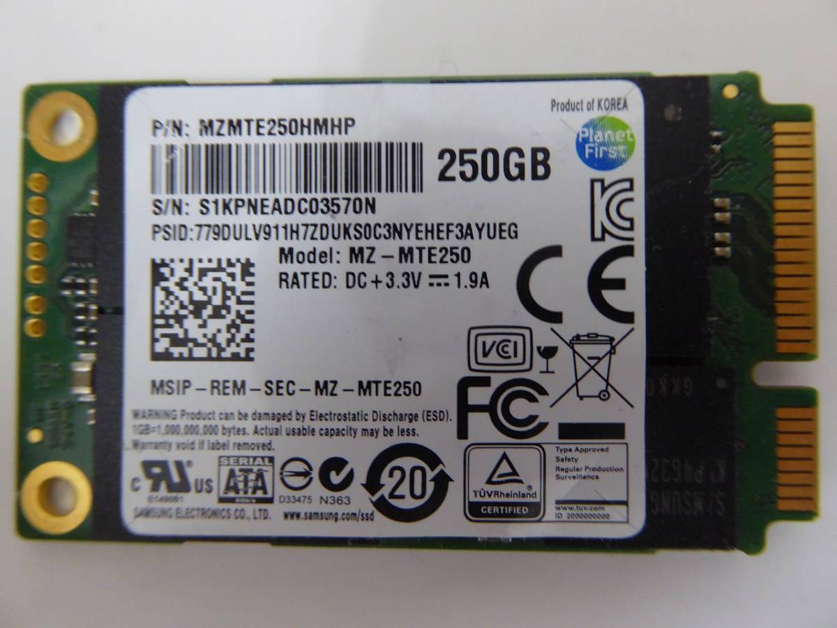 K153★Samsung SSD mSATA PM851 256GB