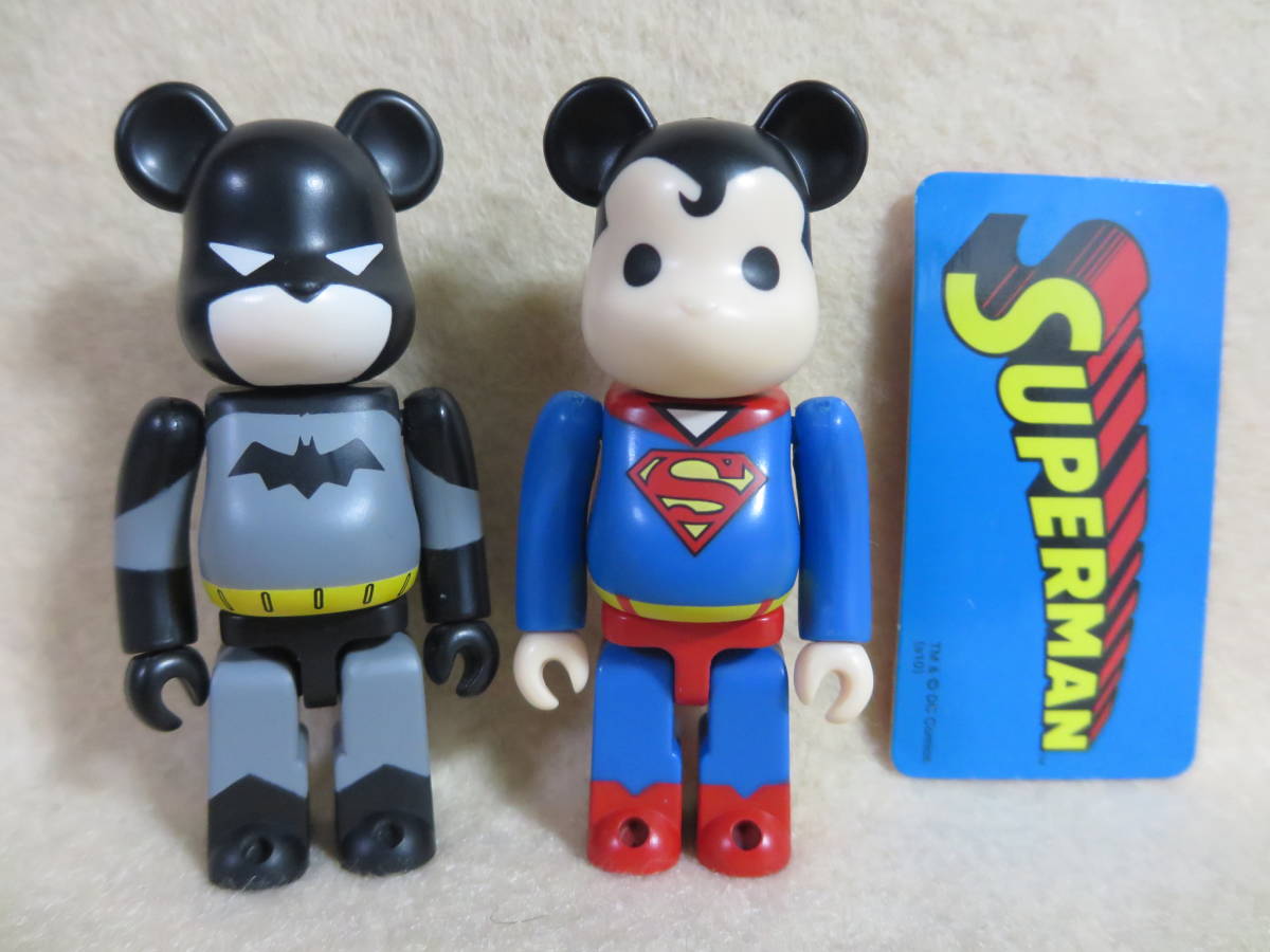 ○ベアブリック☆スーパーマン バットマン 表裏2体セット☆シリーズ21 