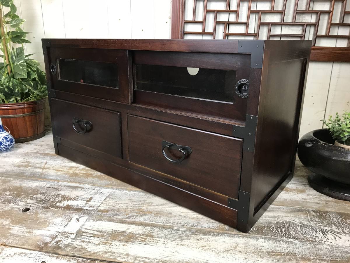 収納家具 【美品】天然木 AVボード テレビ台 (有)今村家具工芸