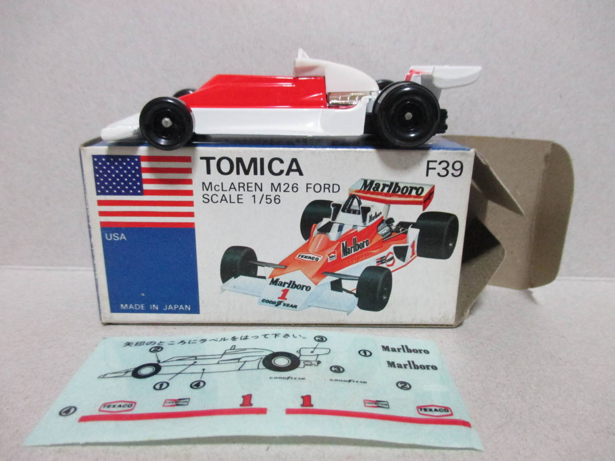 爆買い，品質保証 トミカ 青箱 F39-1 T-26 マクラーレン M26 フォード 赤/白 McLaren FORD F1 レーシングカー マルボロ Marlboro 未展示品 日本製 当時物(乗用車)｜売買されたオークション情報、yahooの商品情報をアーカイ 乗用車