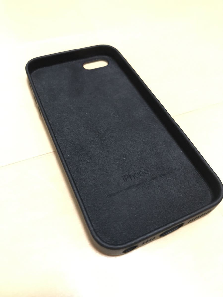 iPhoneSE Apple純正 レザーケース 黒 ブラック