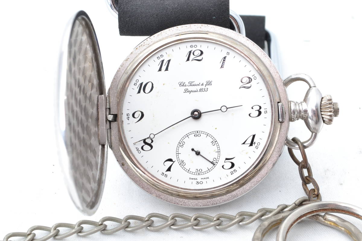 ★美観♪驚きの1円スタート!!☆TISSOT ティソ chs tissot&fils depuis 1853 スモールセコンド 懐中時計 手巻き★